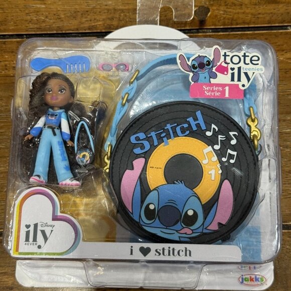 Disney Ily Tote-ILY-Teenies Purse with Stitch Inspired Doll, 2.25 in - Blue - Picture 3 of 9